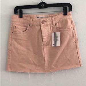 Never Worn Peach Denim Skirt